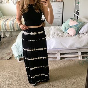 Calvin Klein black and white maxi skirt